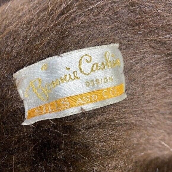 Vintage Bonnie Cashin Design Sills & Co. Mohair Leather Trimmed Cape Coat RARE - Picture 3 of 12